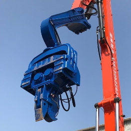 Blue Photovoltaic Pile Driver - Hydraulic Motor & High-Configuration Core