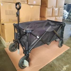 Black Pull Along Folding Trolley Garden Picnic