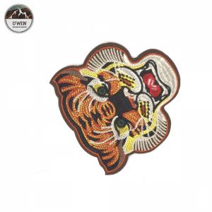 Needlework Crafted Tiger Embroidery Patch , School Logo Large Embroidered Tiger