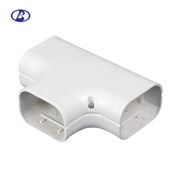 Quality 100mm AC Duct PVC Air Conditioner Pipe Cover Duct T-Joint Tee Joint wholesale