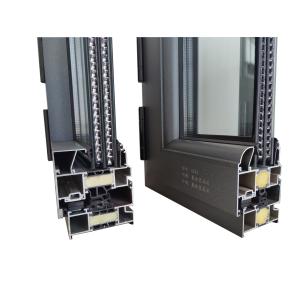 Broken Bridge Hollow Glass Structure Aluminium Casement System Windows Safe For