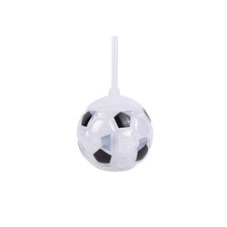 Custom Plastic Football Shaped Cup With Straw Cute Milk Tea Cup