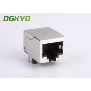 Customized 10/100base - T RJ45 Modular Connector With Transformer 1 X 1 Tab Down