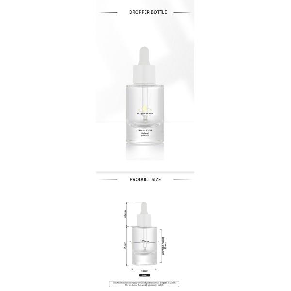 OEM/OEM service transparent matte 30ml liquid essential oil hair dropper bottle