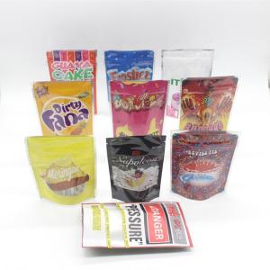 Resealable Mylar Stand Up Pouches Plastic Snack Candy Packaging With ziplockk