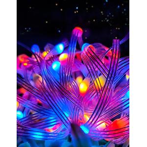 5m 10m App Control USB LED Leather Thread Lights String For Garden Tree Street