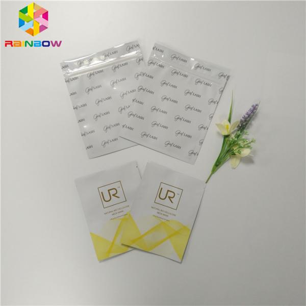 Biodegradable Plastic Foil Bags Three Side Sealed Facial Mask Packaging For Cosmetic
