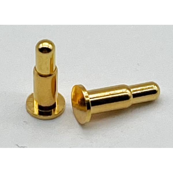 Brass Pogo Pin Connector 1A Rated Current Precision Machined Through Hole Pogo