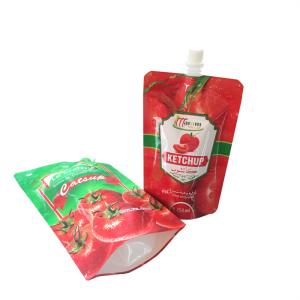 ECO Friendly Custom Printed Tomato Ketchup Chilli Sauce Pouch Packaging with