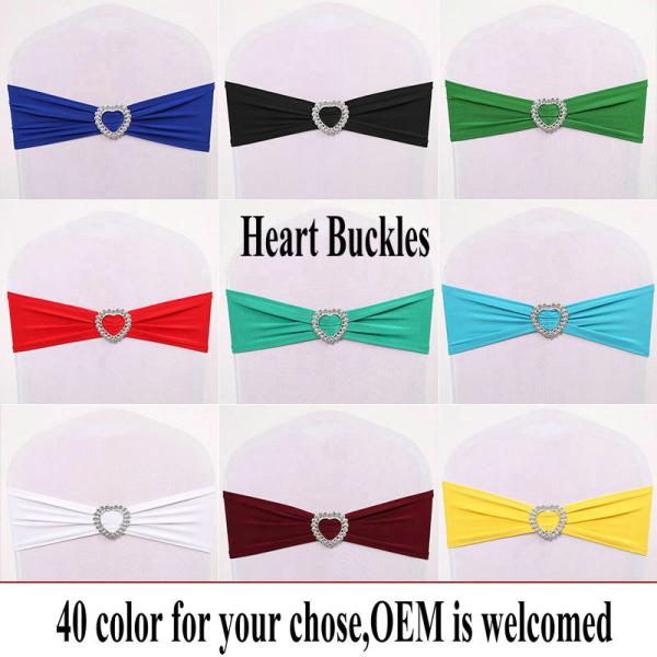 Quality Coloured Spandex Sash  Universal Lycra Chair Sash For Wedding party  Decoration Lycra Band Bow Tie Band wholesale