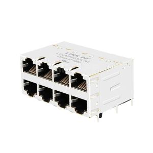 Cheap LPJM49030CNL 5G Base-T 2x4 Port POE RJ45 Connector With Integrated Magnetics Without Led for sale
