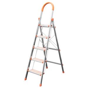 Foldable En131 1.0mm 6063A Aluminum 5 Step Ladder