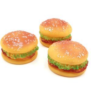 Interactive Burger Squeak Toy - Safe and Fun Chew Toy for Pets - Ideal for Cats