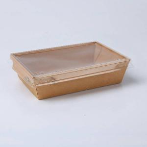 Recyclable Takeaway Disposable Kraft Paper Food Packaging Paper Custom Salad Box