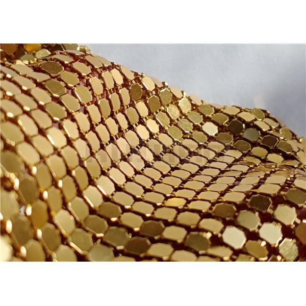 Quality Anodized Aluminium Sequin Metal Mesh Fabric Used As Room Curtains wholesale