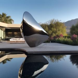 Stainless Steel Sculpture for Yard and Public Park Decoration with Mirror Finish