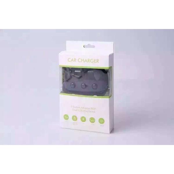 5V 3A car charger with 3 in 1 cigarette lighter with usb connecter