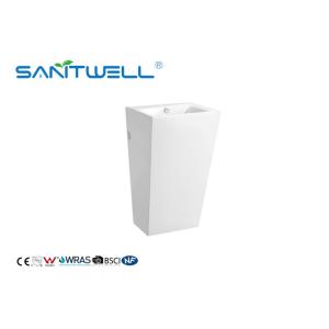 Rectangular China Supplier White Bathroom Ceramic Basin With Pedestal White