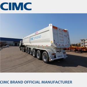 6 Axles 40m3 Payload 70 Ton U Shaped Hydraulic Dump Trailer With Hyva Cylinder