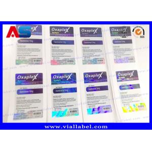 CMYK Printing Holographic HCG Vial Label Thickness 50um 100 tablets label