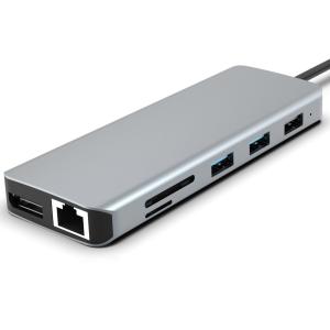 11-in-1 USB-C Hub for MacBook Pro with 4K HDMI 100W PD USB 3.0 SD/TF Card Reader