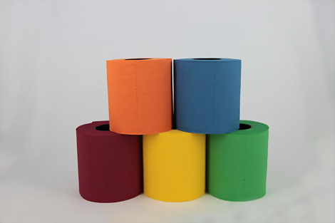 Dots embossing colored toilet paper
