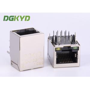 1x1 tab down 100 base tx transformer RJ45 jack with LAN fillter G/Y LED RJ45