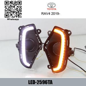 China Toyota RAV4 2019 Car DRL LED Daytime driving turn signal Lights on sale