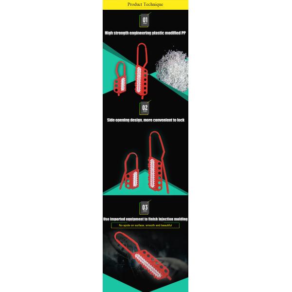 Plastic Safety Lockout hasp made from PP
