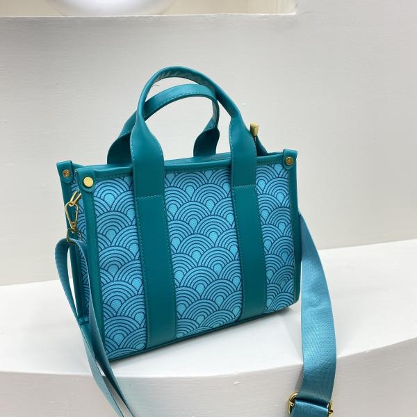 Women's Vintage Kurt Shoulder Bag Canvas Tote Handbag with Wide Strap and ZIP Closure