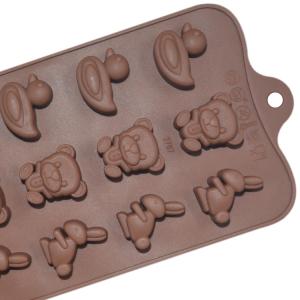 Animal Shaped Custom Chocolate Molds Brown Silicone Customized