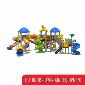 China Playground Plastic Sliding Children Toys Kids Outdoor Slide And Swing Set on sale