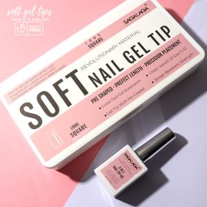 Selling Units Single item Transparent Long c Curve X Press on Gel Nails Tips 500pcs Traceless Empty Nails Tips Box Custom