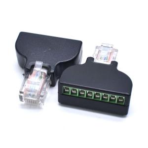 RJ45 Male 8P8C to 8 Pin Screw Terminal Block Adapter for CCTV Video Solution