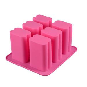 Custom Silicone Rubber Soap Mold 6 Cavity Rectangular Silicone