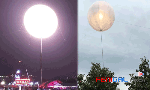 Eco Friendly Video Lighting Elliptical Balloon Light For Studios