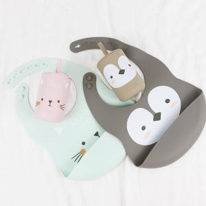Waterproof And Easy To Clean Silicone Baby Bib for 0-4 Years Old printed animal