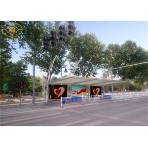 Heat Resistant Car Parking Shade Q235 Steel Structure Environmental Recyclable