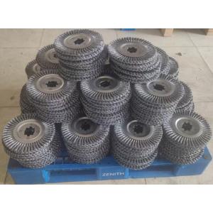 China High Resistance 300mm OD Twisted Wire Wheel Brush for Metal Tube Rust Removal on sale