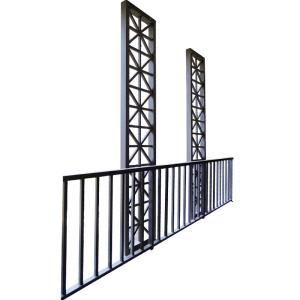China Assembled Outdoor Wrought Iron Guardrail Balustrade Fences Forging Rawd Iron Railing on sale
