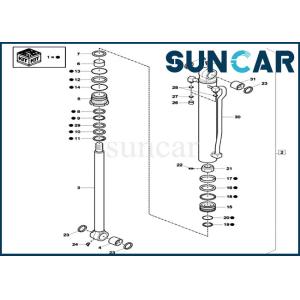 China Bucket Seal Kit XKCD-03080 CASE CX57C XKCD03080 Hydraulic Cylinder Repair Oil Seal Kit on sale