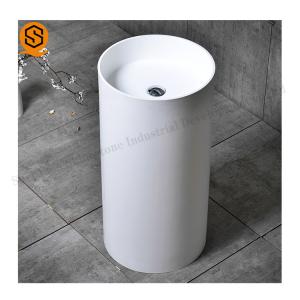 Italy Design Artificial Stone Basin , Pedestal Type Wash Basin