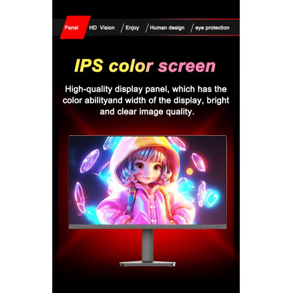 Bezel Less 32 Inch LED Monitor 1K 2K 4K RGB Lighting Adjustable Bracket For Gaming