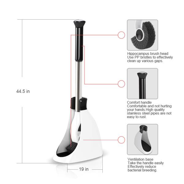 PP Industrial Toilet Bowl Brush Strong Decontamination Easy Cleaning Modern