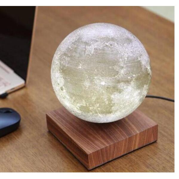 wireless magnetic levitation floating 3D moon lamp light 6inch night lamp for
