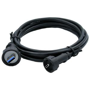 China Screw PVC Circular Plastic Connectors IP67 1.0A Cable Mount Panel Mount on sale