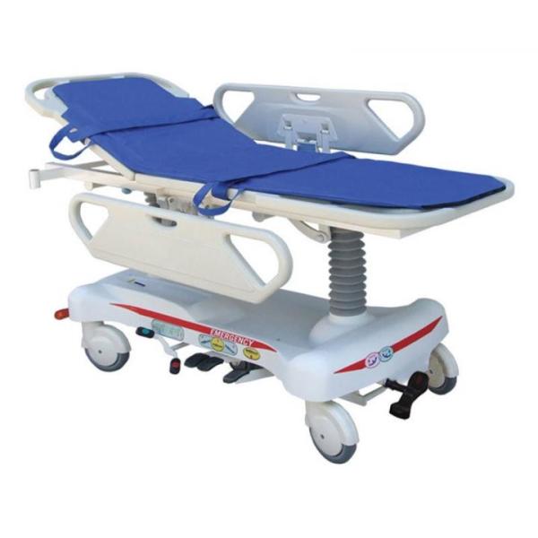 Quality Hospital ABS Emergency Stretcher Trolley Hydraulic Adjustable For Patient Transfer wholesale