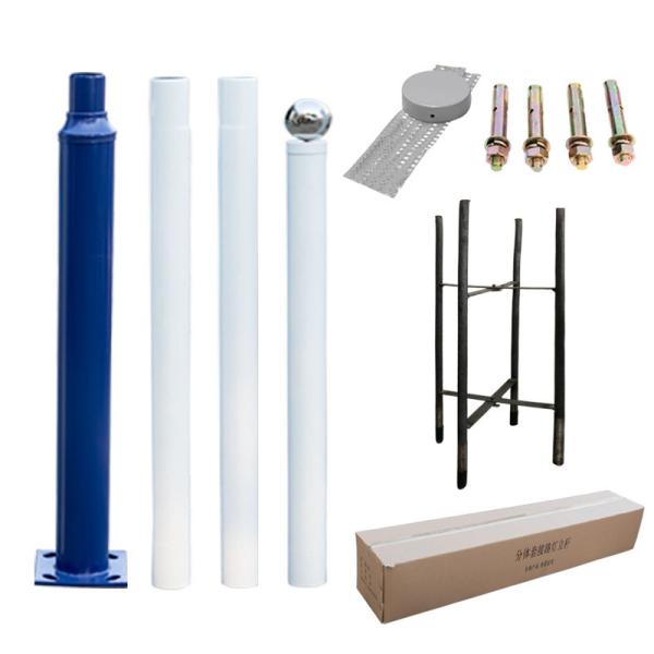 Quality 2m 2.5m 3m Light Pole Modern Lamp Post Galvanized Steel Split Type wholesale