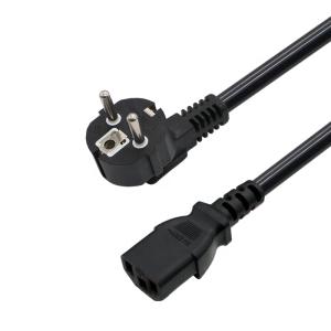 VDE 2pin Custom Wire Assemblies Laptop Power Plug With IEC C13 Connector