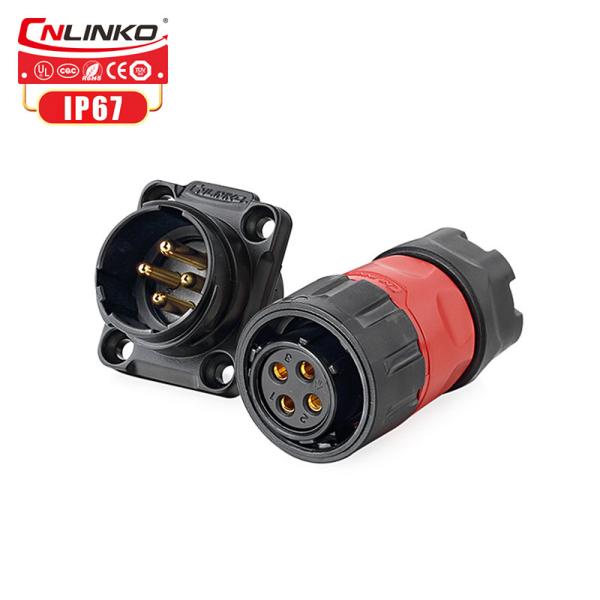 Quality Cnlinko YM20 4 Pin Waterproof Circular Connectors IP67 Female Plug Power Connector 500V wholesale